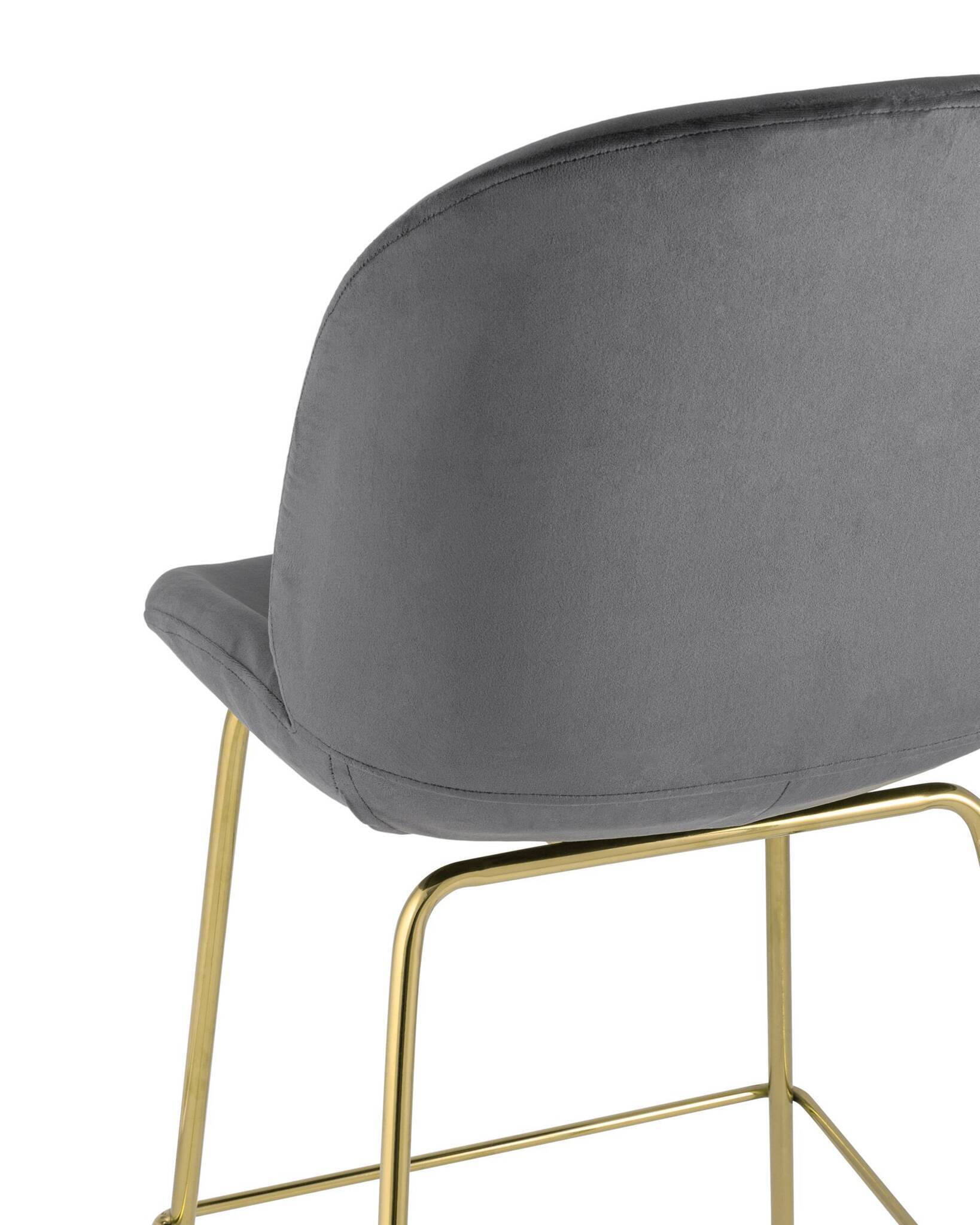Стул полубарный Beetle со спинкой серый Stool Group