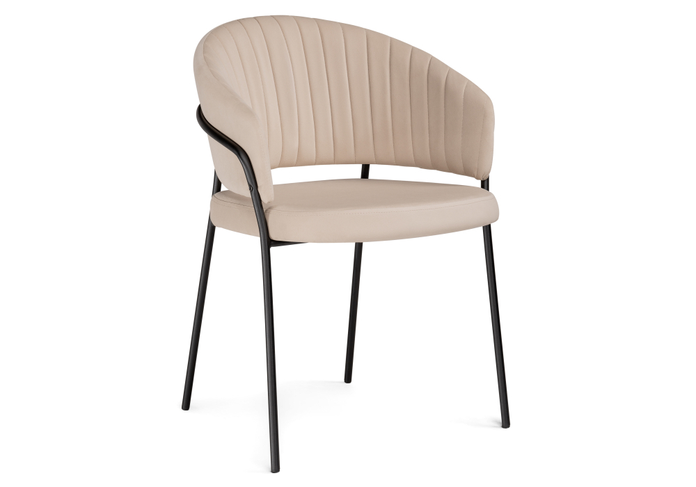 Стул Woodville Лео бежевый / черный 528455