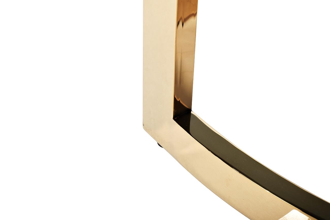 Столик журнальный золотой с темным стеклом Garda Decor 47ED-ET062GOLD d60*H55 cm