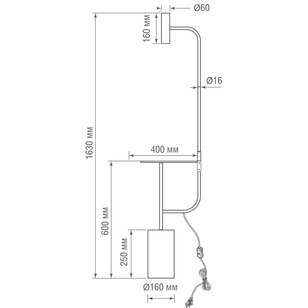 Торшер с мраморным столиком Donolux DL20652T1Copper Brass