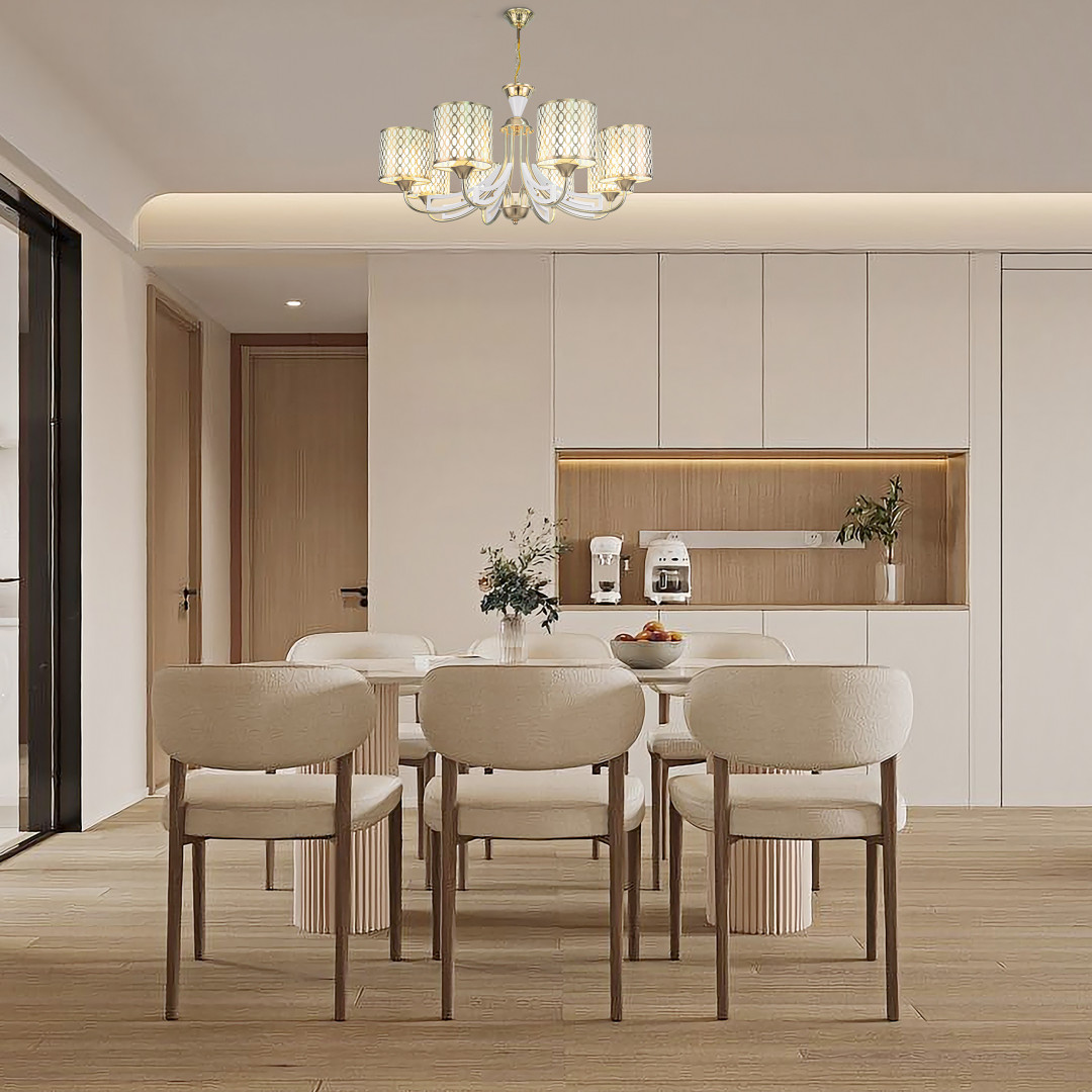 Люстра подвесная с плафонами 303387/8 Wh/Gd Arte Milano