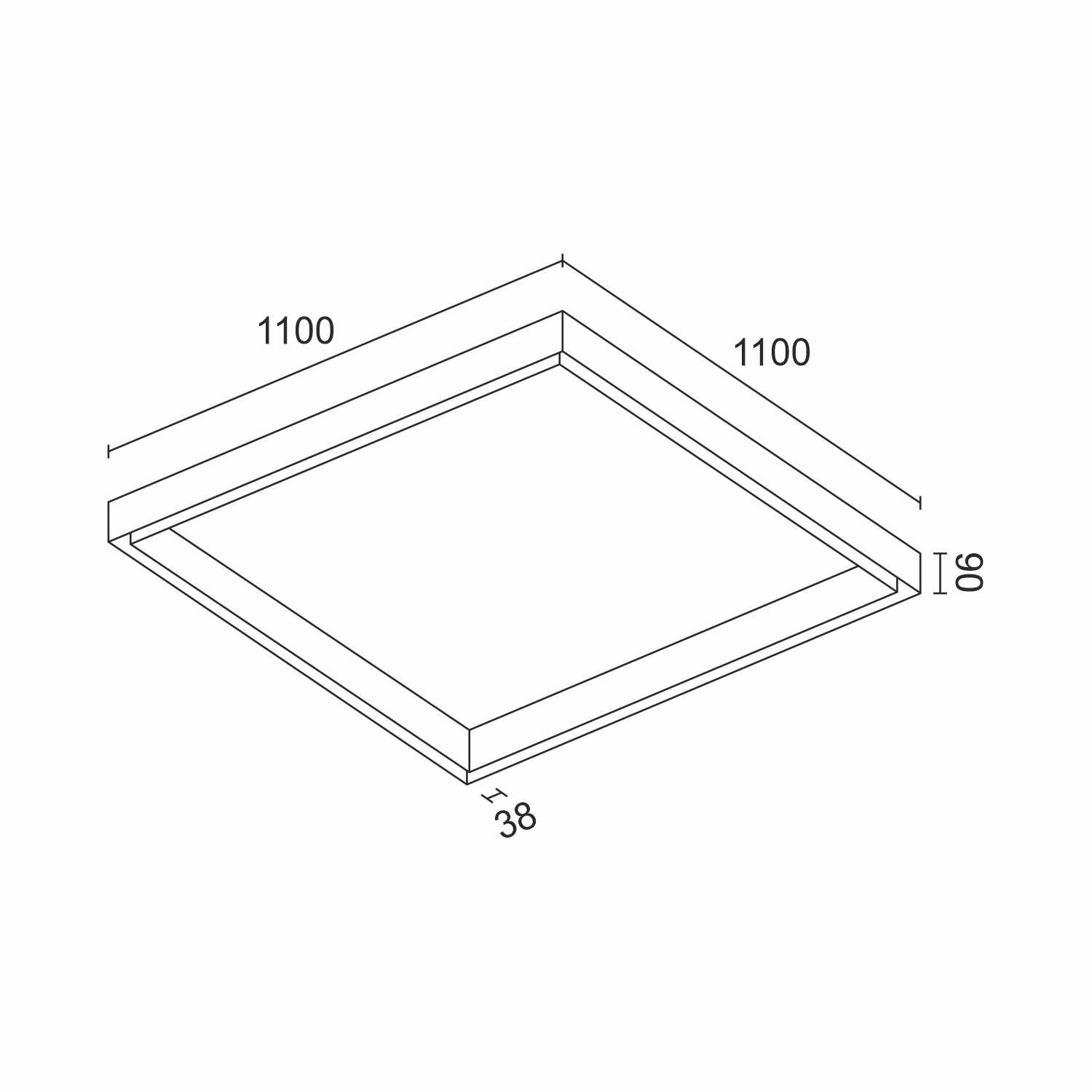 Магнитный трек Ledron АВД-5356 SQ 1100 Wooden White