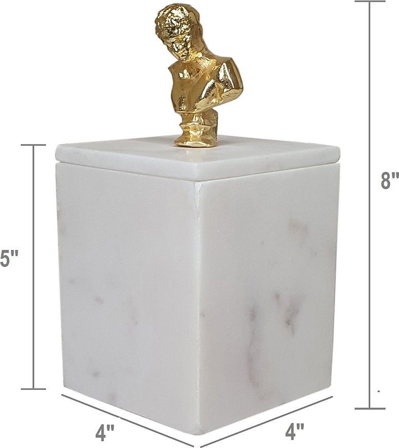 Шкатулка из белого мрамора Glasar 78029-DS