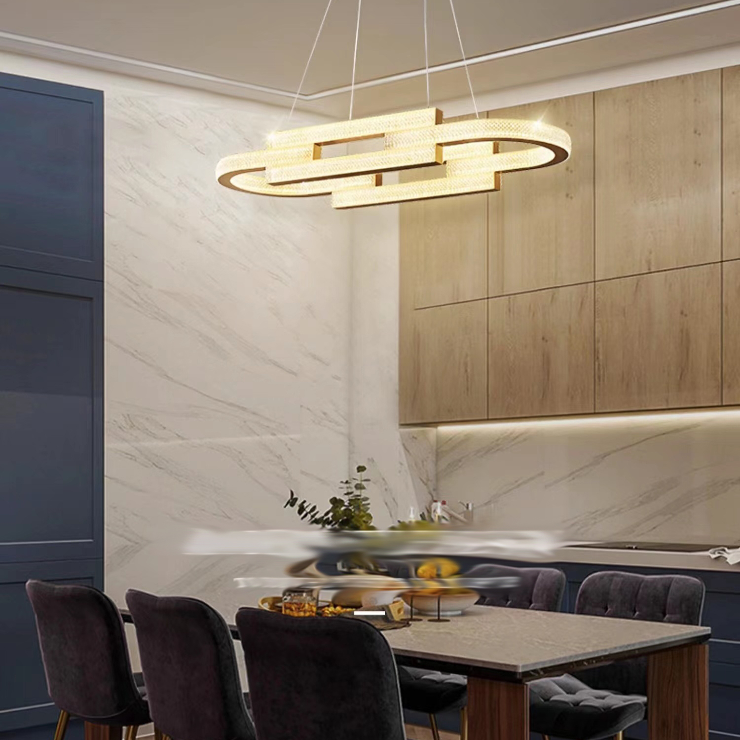 Подвесной светильник LOUELLA  A L77 Black Трехцветный свет by ImperiumLoft