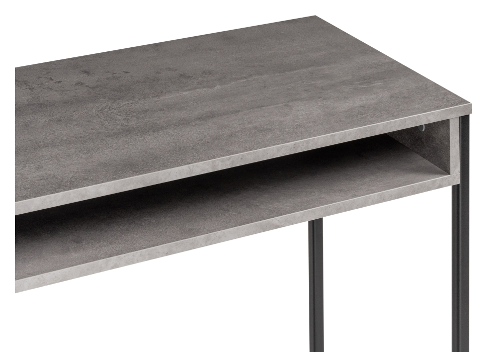 Стол Woodville Лео Лофт бетон / матовый черный 489678