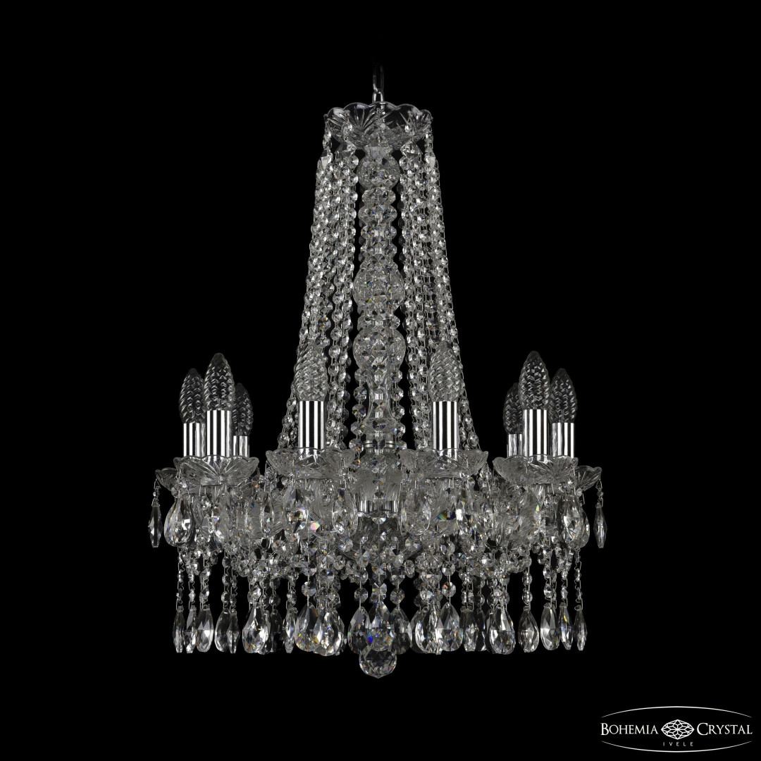 Люстра хрустальная 1413/10/165/h-62 Ni