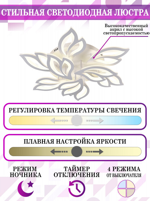 Накладная люстра Natali Kovaltseva LED LAMPS 81226