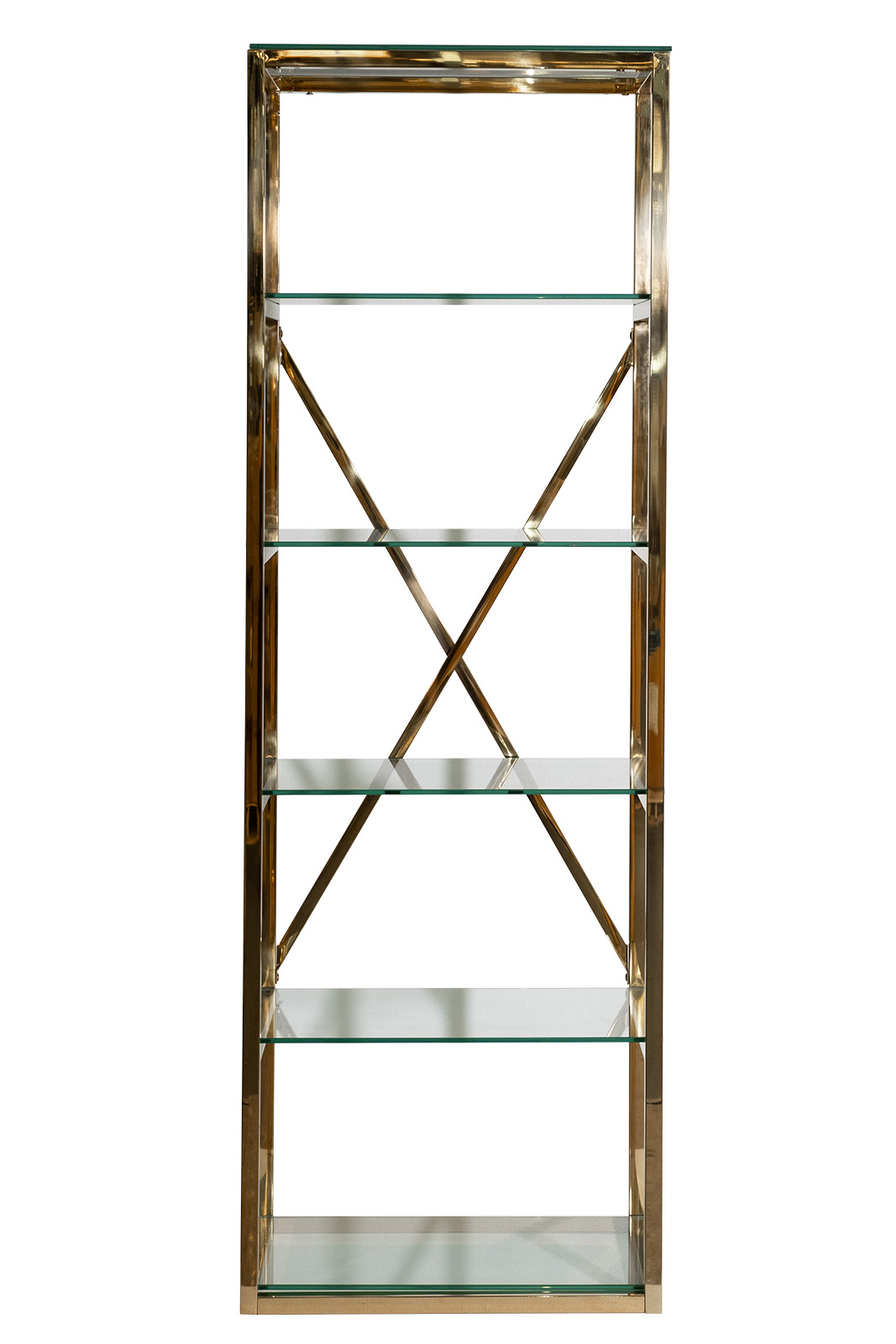 Стеллаж стекло прозр/золото 60*40*180 Garda Decor GY-01000