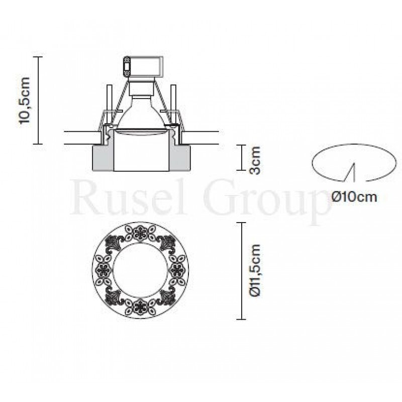 Встраиваемый светильник Fabbian FARETTI D27 F78 00