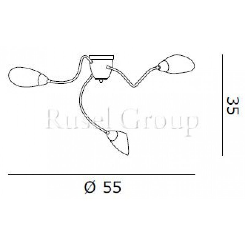 Потолочно-настенный светильник de MAJO POLI PO P3/A3