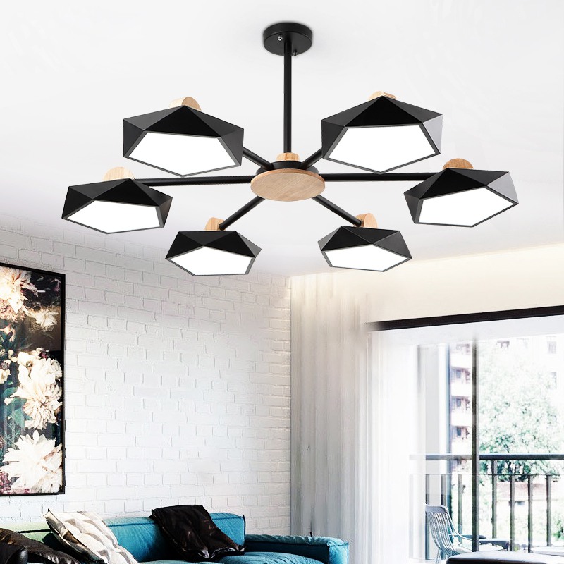 Подвесная Люстра Geometric Ch 6 Черная By Imperiumloft