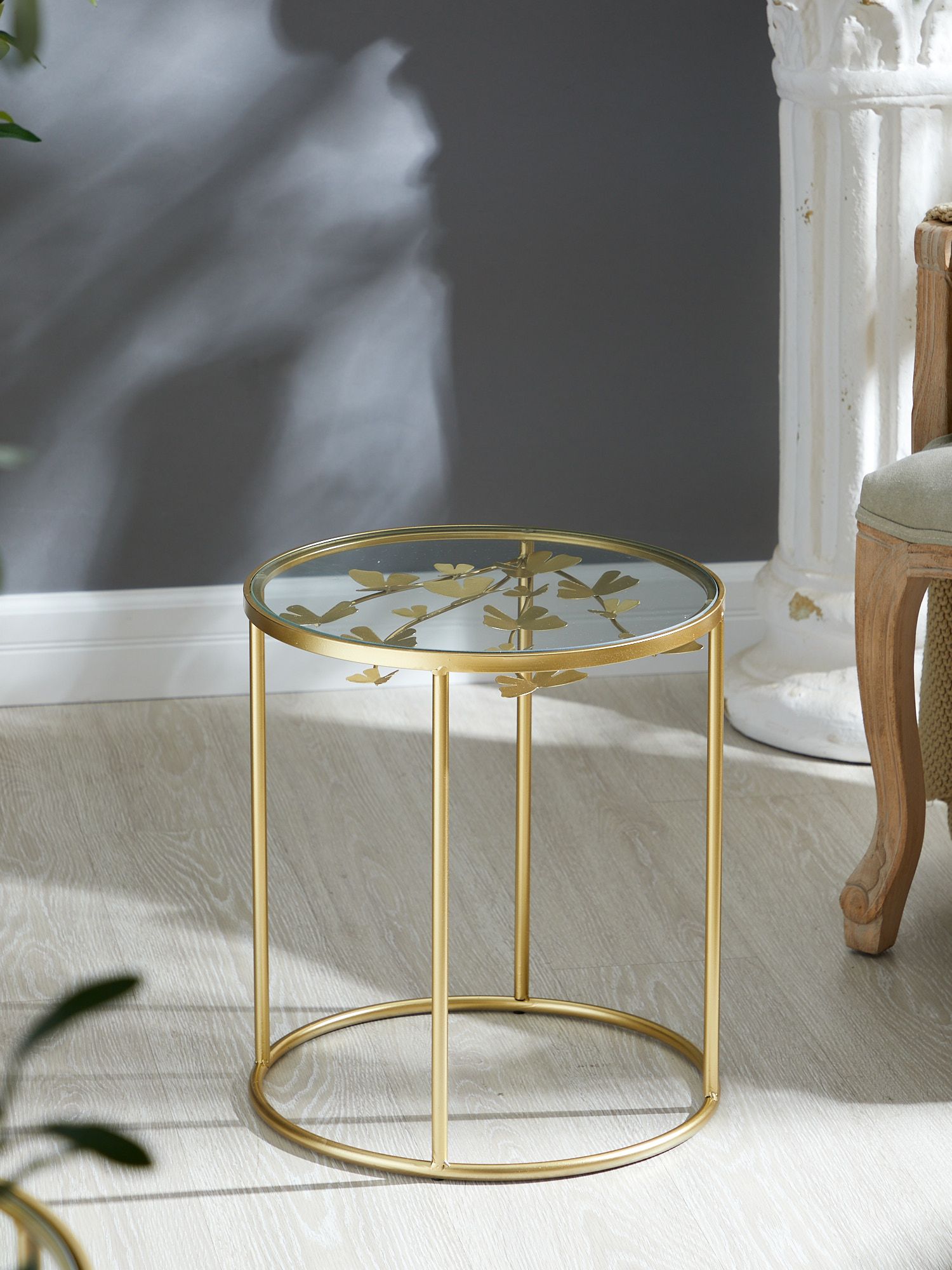 Столик интерьерный со стеклянной столешницей Glasar 57-292/2