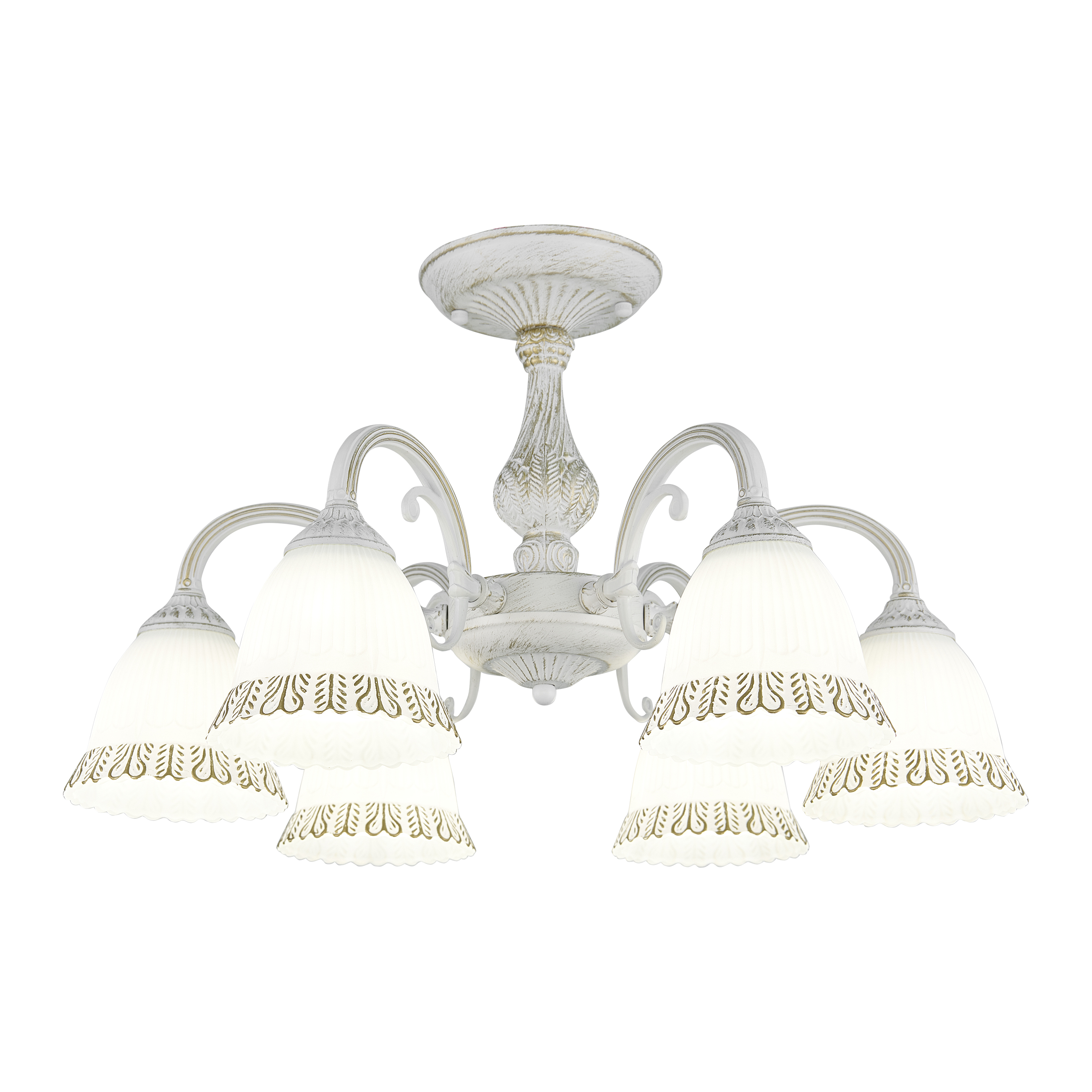 Люстра с плафонами 347410/6 WT+G Arte Milano