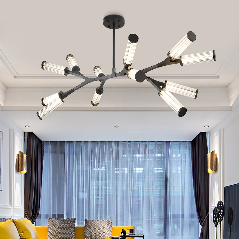 Подвесная люстра RAMOSE В12 Черный by ImperiumLoft