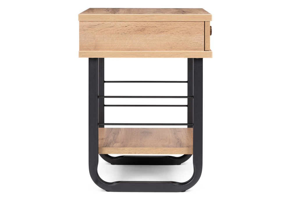 Тумба прикроватная Woodville Малгома черная / дуб вотан 511608