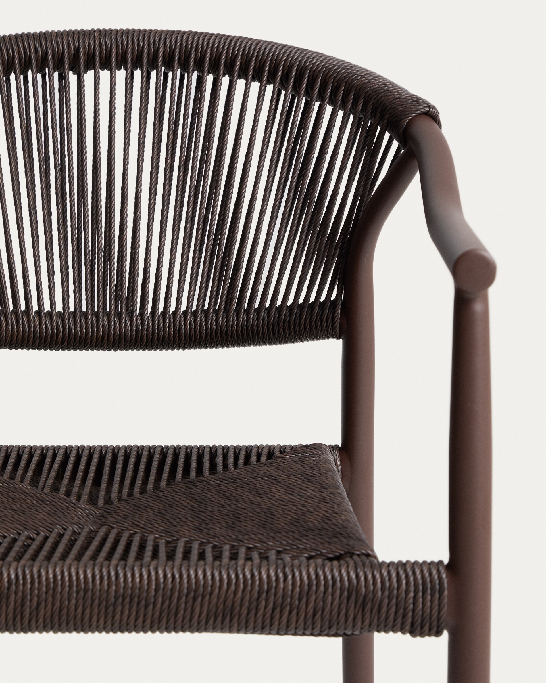 Уличный стул Livadia из коричневого алюминия и веревки La Forma 482293
