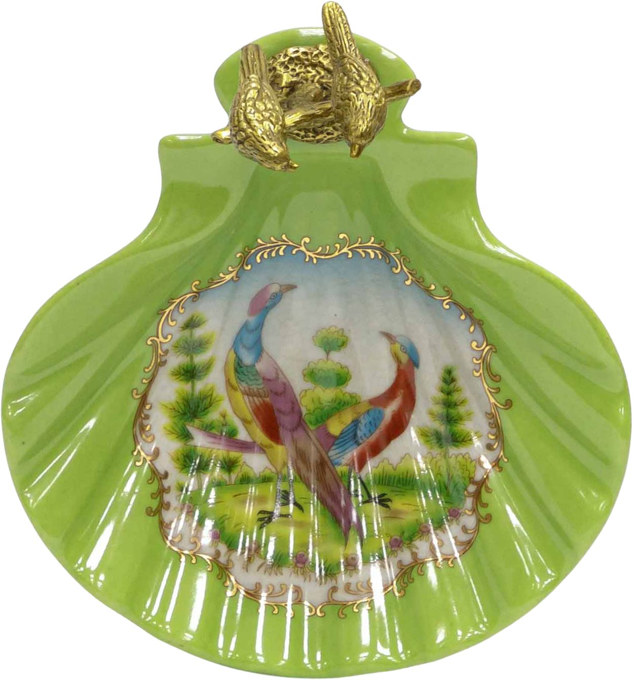 Блюдо с птичками Glasar 31G2423/C562C/HLG0752