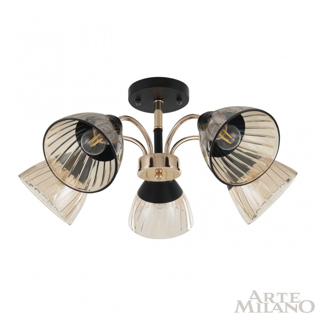 Люстра с плафонами 320119/5 FG+BK Arte Milano