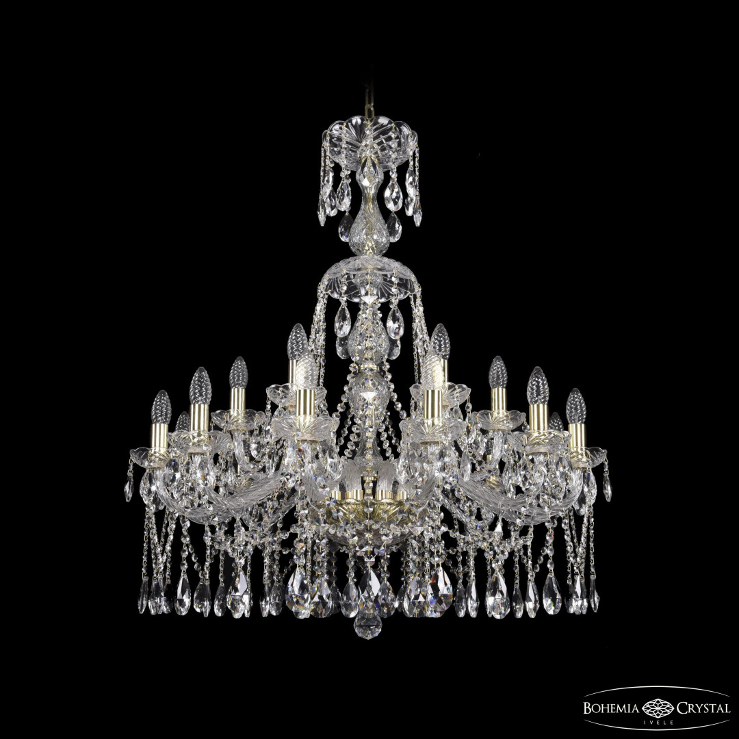 Люстра хрустальная 1413/12+6/300/XL-95 G