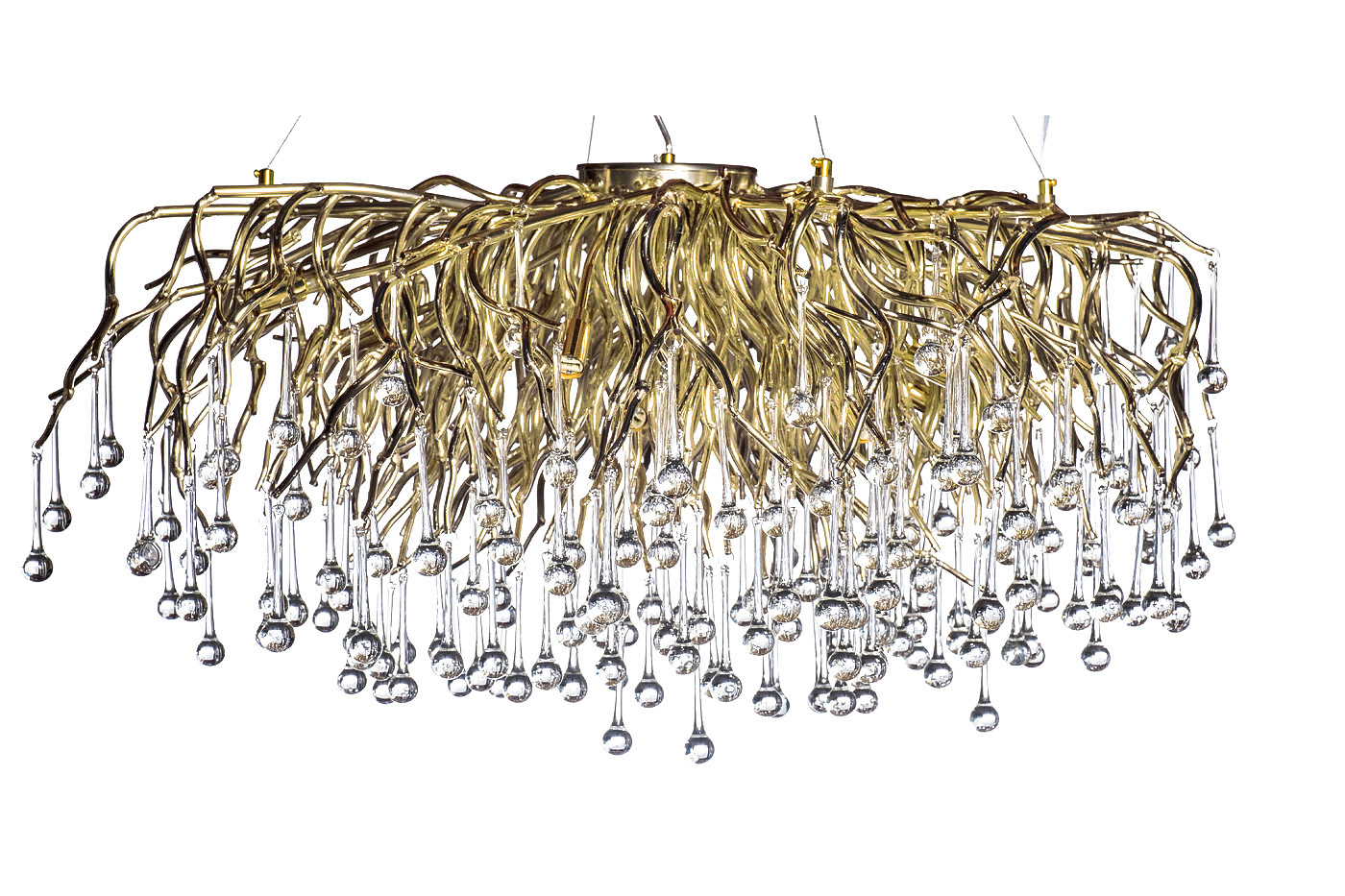 Люстра подвесная "Капли" круглая золото Garda Decor 86-80150