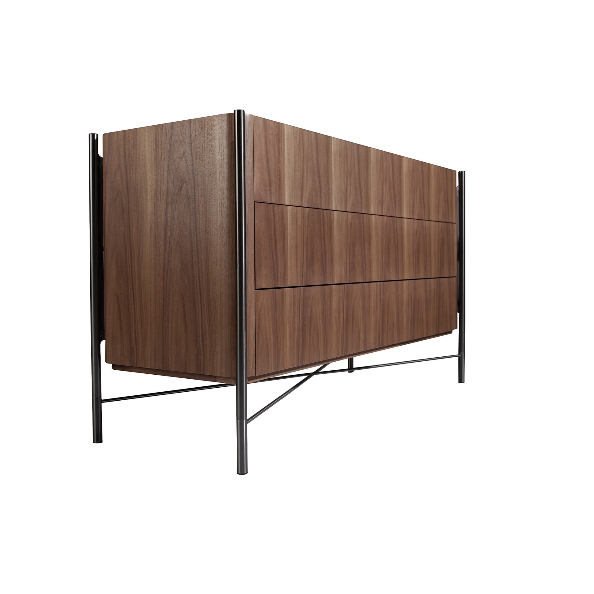 Комод 7139/MC2201DR из ореха и затемненной стали Angel Cerda