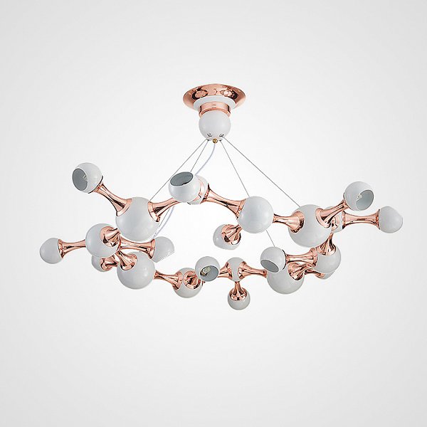 Дизайнерская люстра ATOMIC ROUND SUSPENSION White by ImperiumLoft