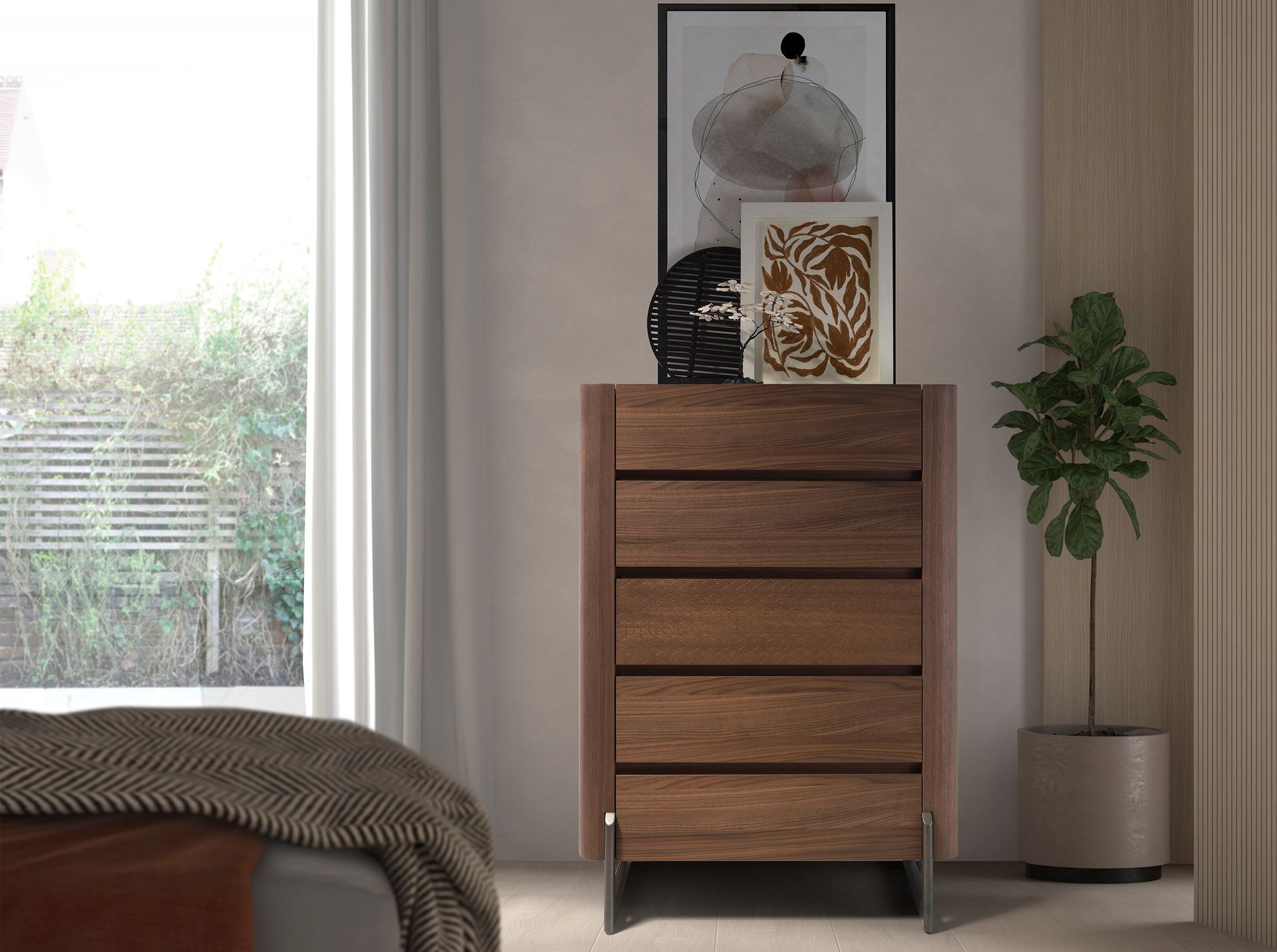 Шифоньер 7153/437-W из ореха и керамики Angel Cerda