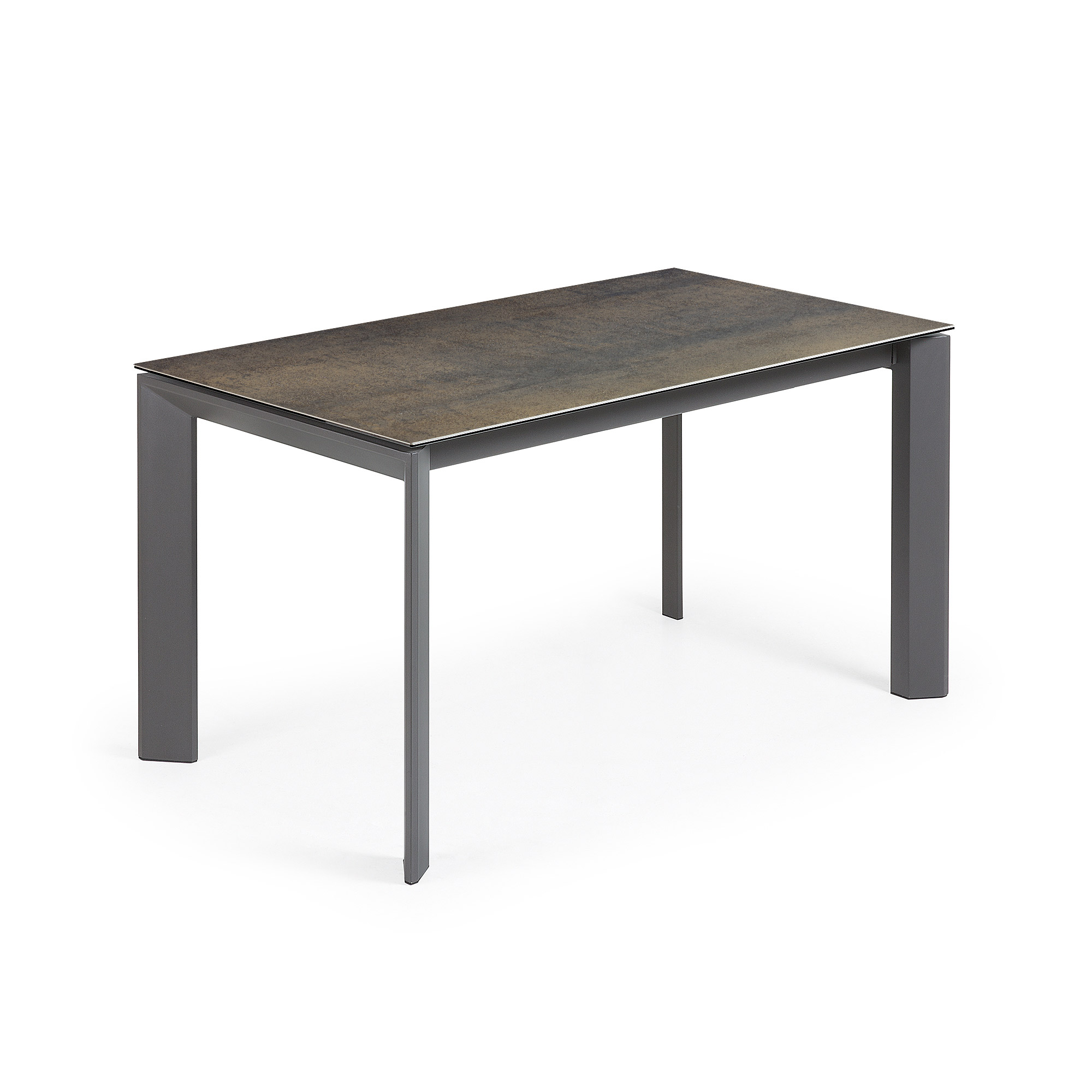 Стол Atta 140 (200) x90 антрацит, темно-коричневый, керамика La Forma (ex Julia Grup)