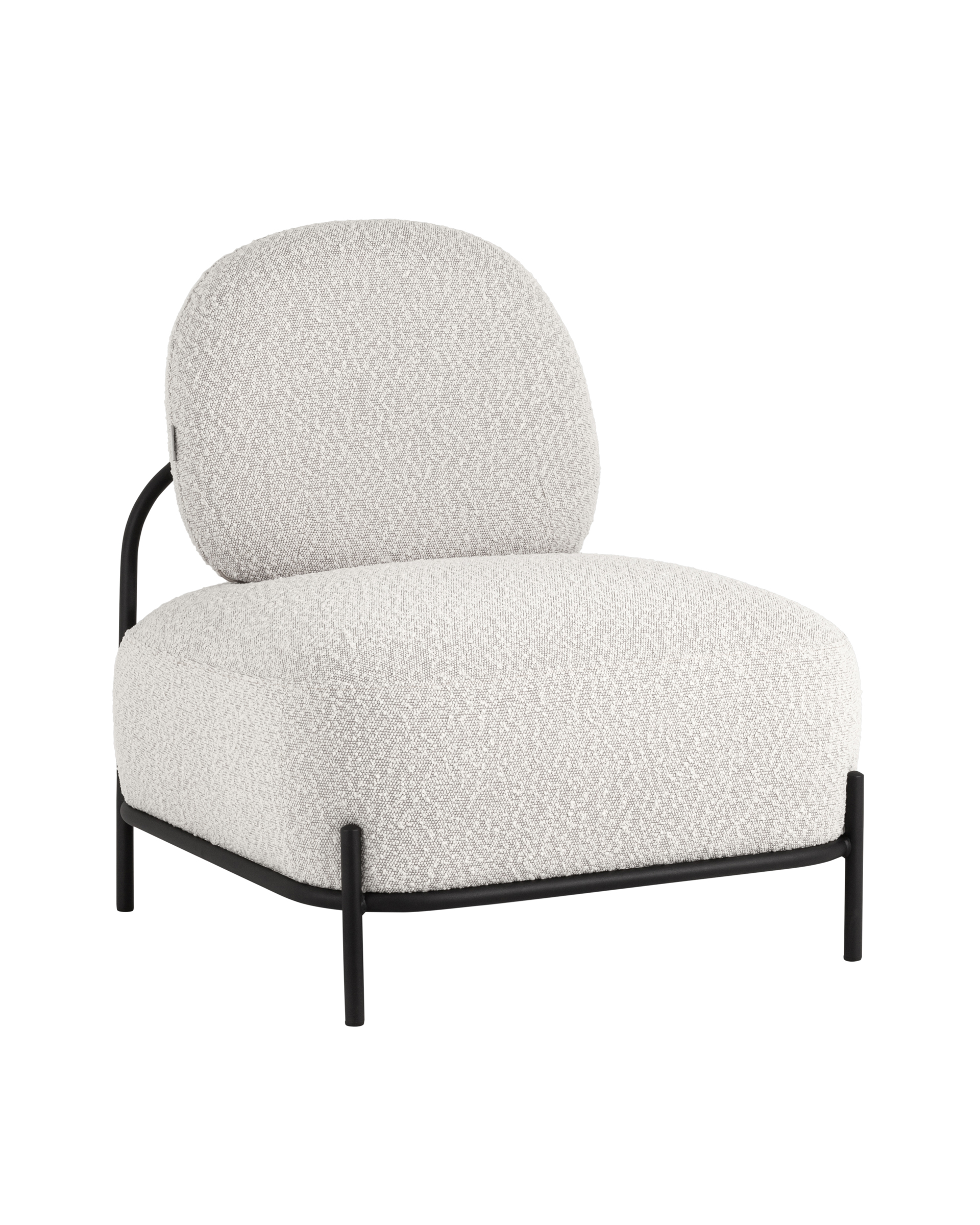 Кресло Стоун ткань букле молочный Stool Group