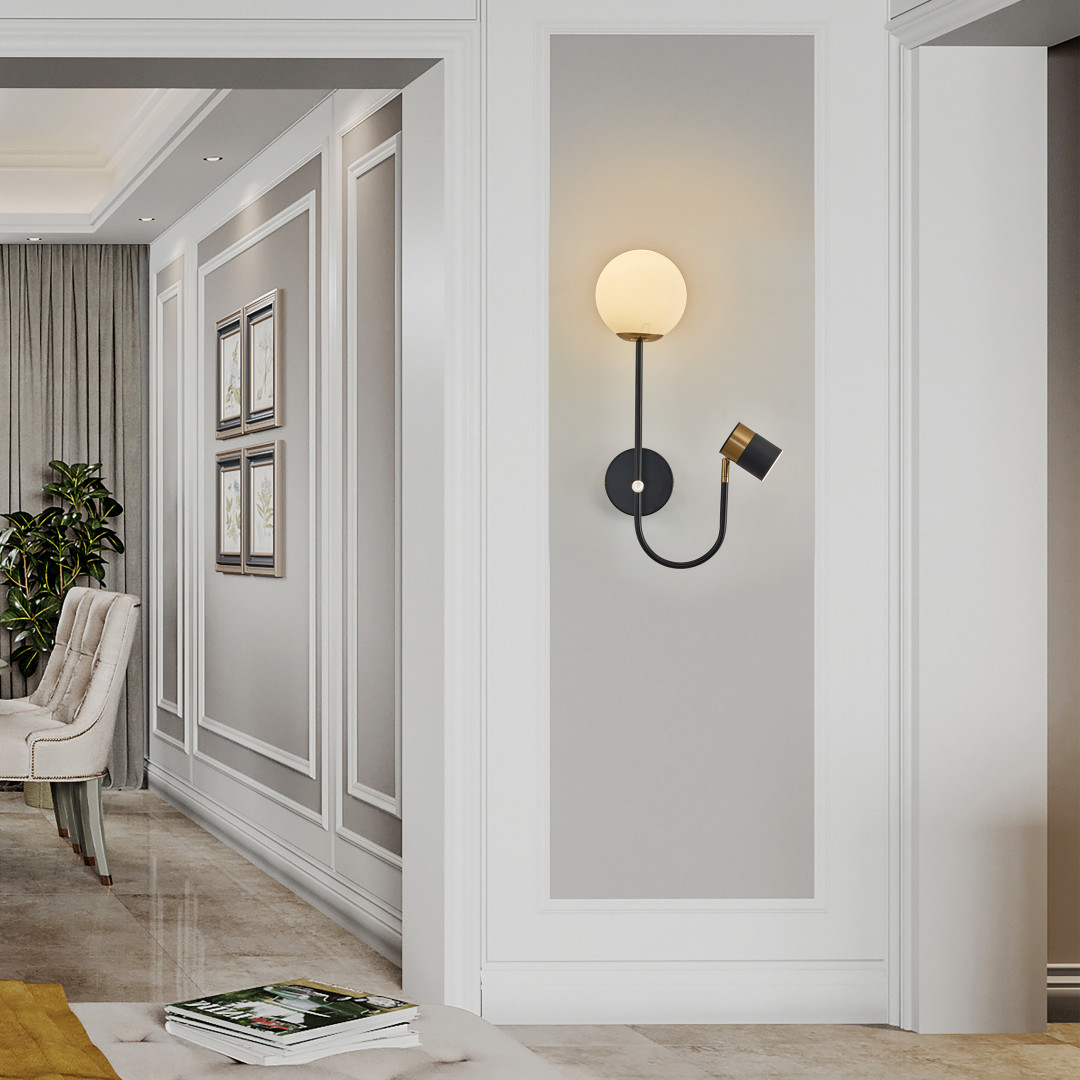 Бра 274802/1+1B BK/GD Arte Milano