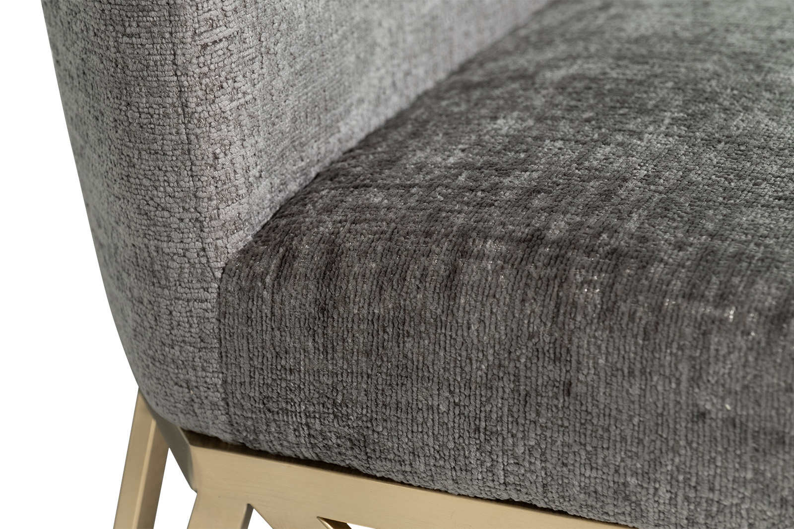 Стул велюр шенилл серый/браш.золото 49*65*99 Garda Decor 30C-20140