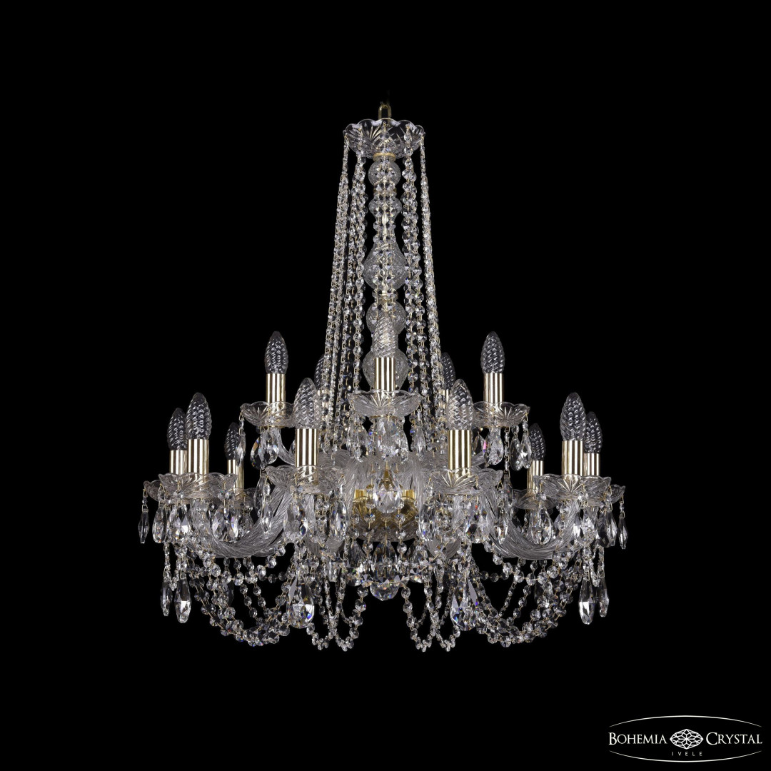 Люстра хрустальная 1402/10+5/240/h-75 G