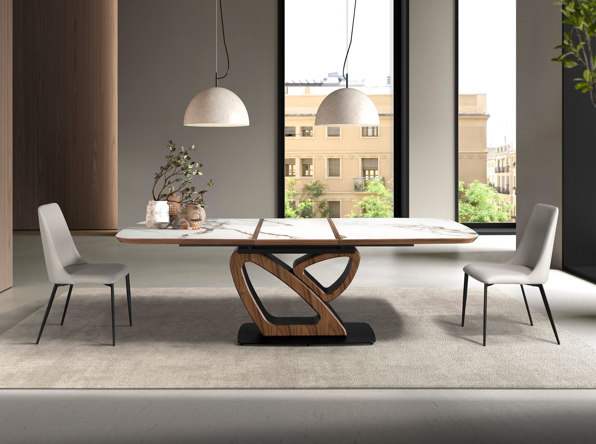 Стул 4184 из экокожи песочного цвета Angel Cerda