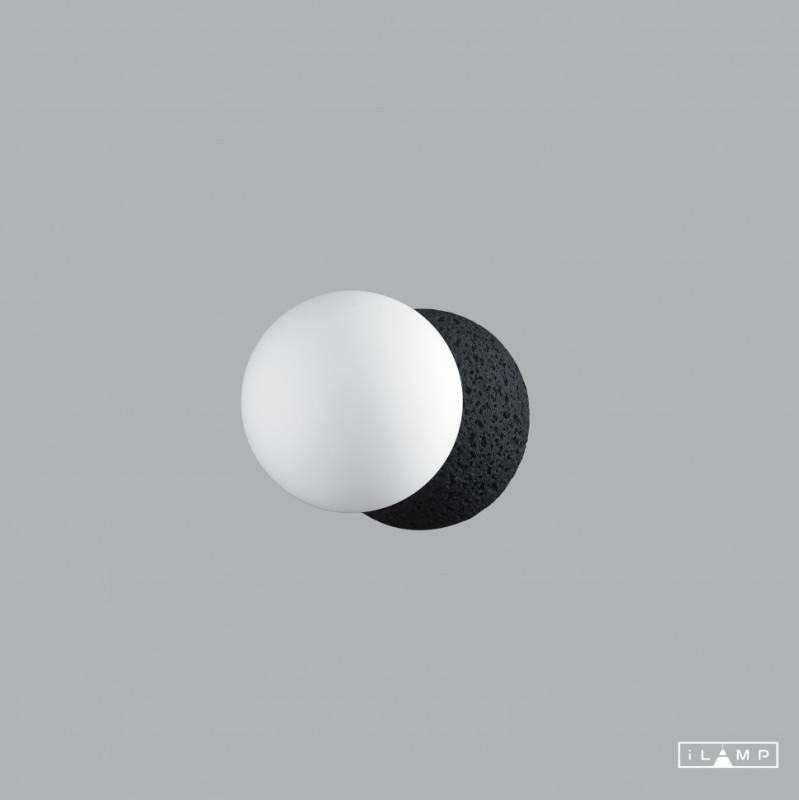 Бра iLamp 10695W/1-D100 BK-WH