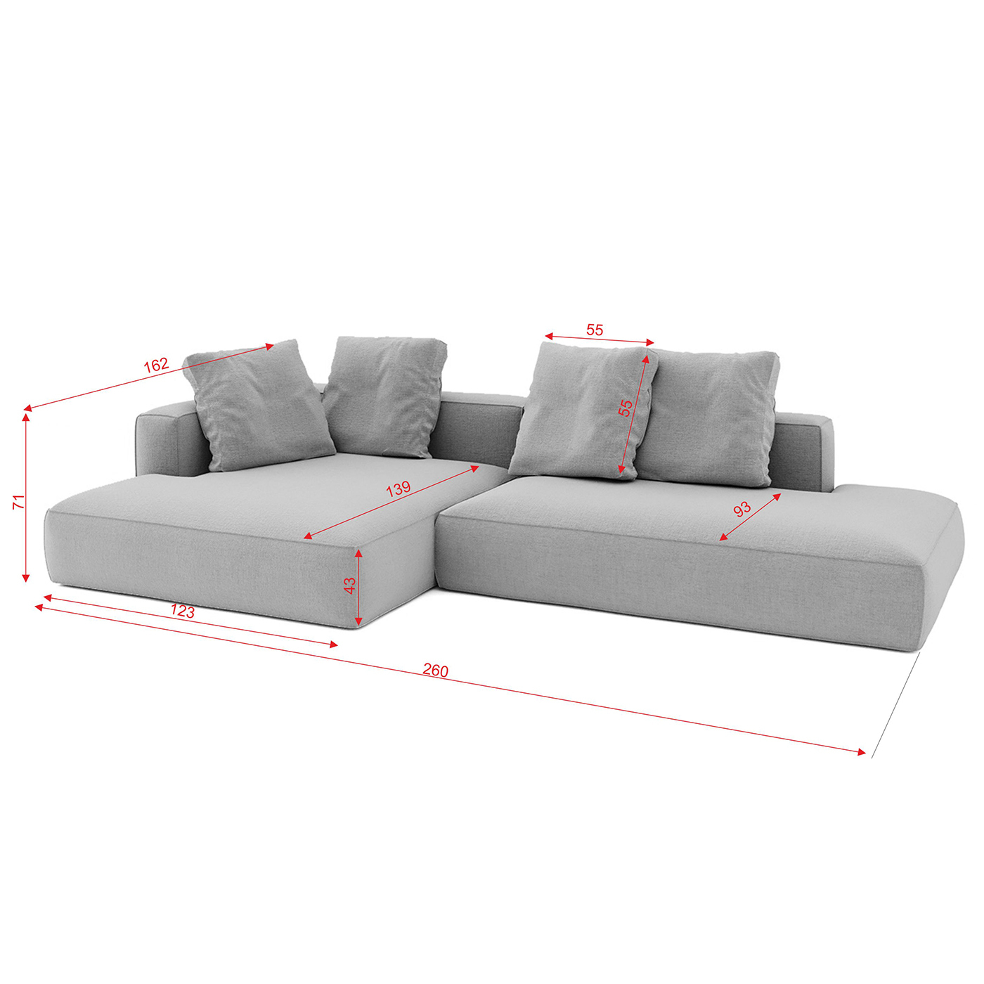 Диван-кровать Ткань Рогожка KARE Memphis K00482