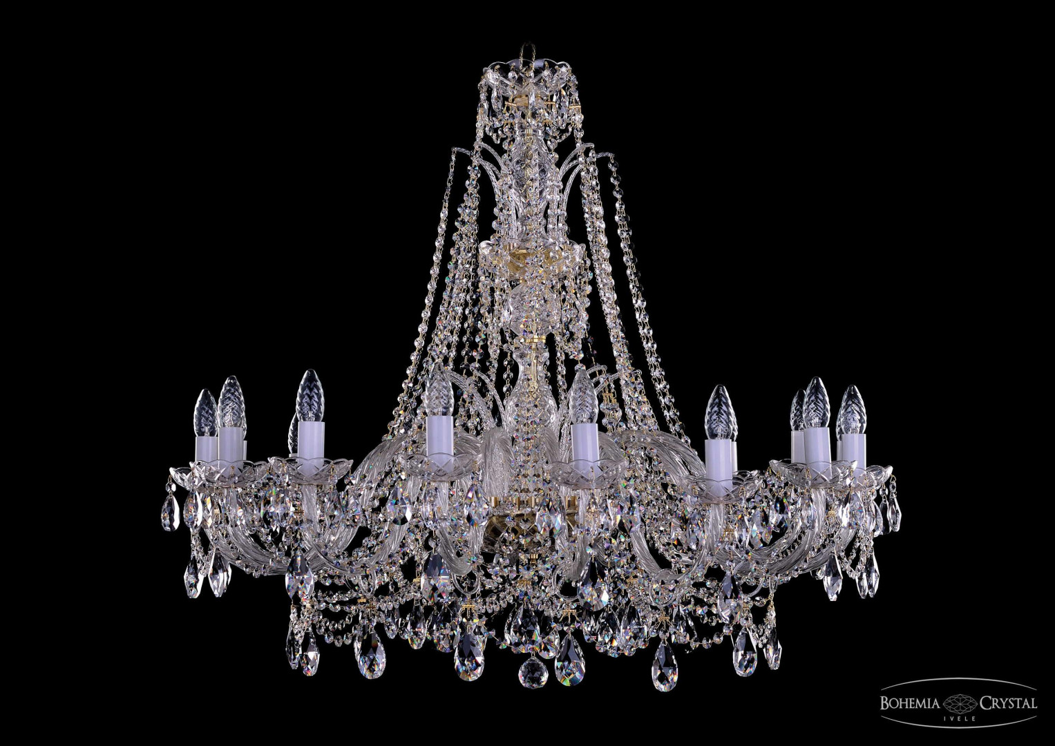 Люстра хрустальная 1411/16/360/XL-87 G Bohemia Ivele Crystal