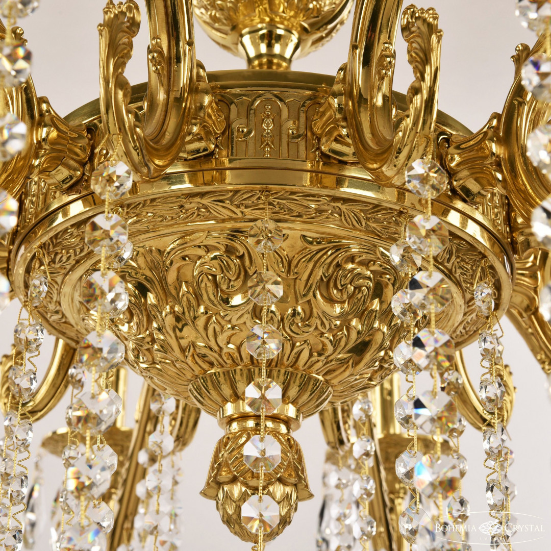 Люстра бронзовая с хрусталём 71202/12/360 A G