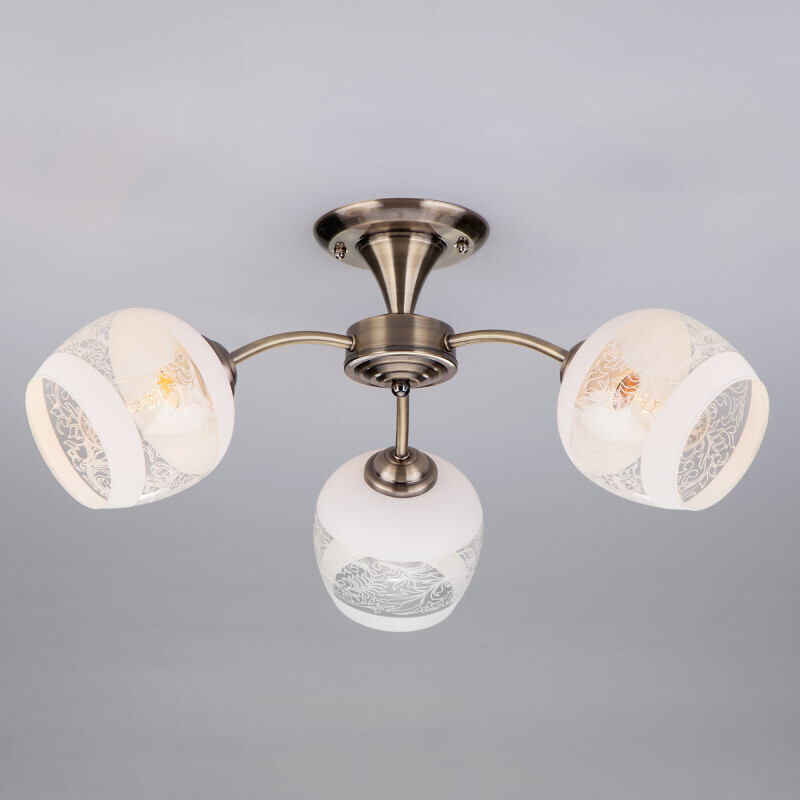 Люстра на штанге Eurosvet 30118/3 античная бронза