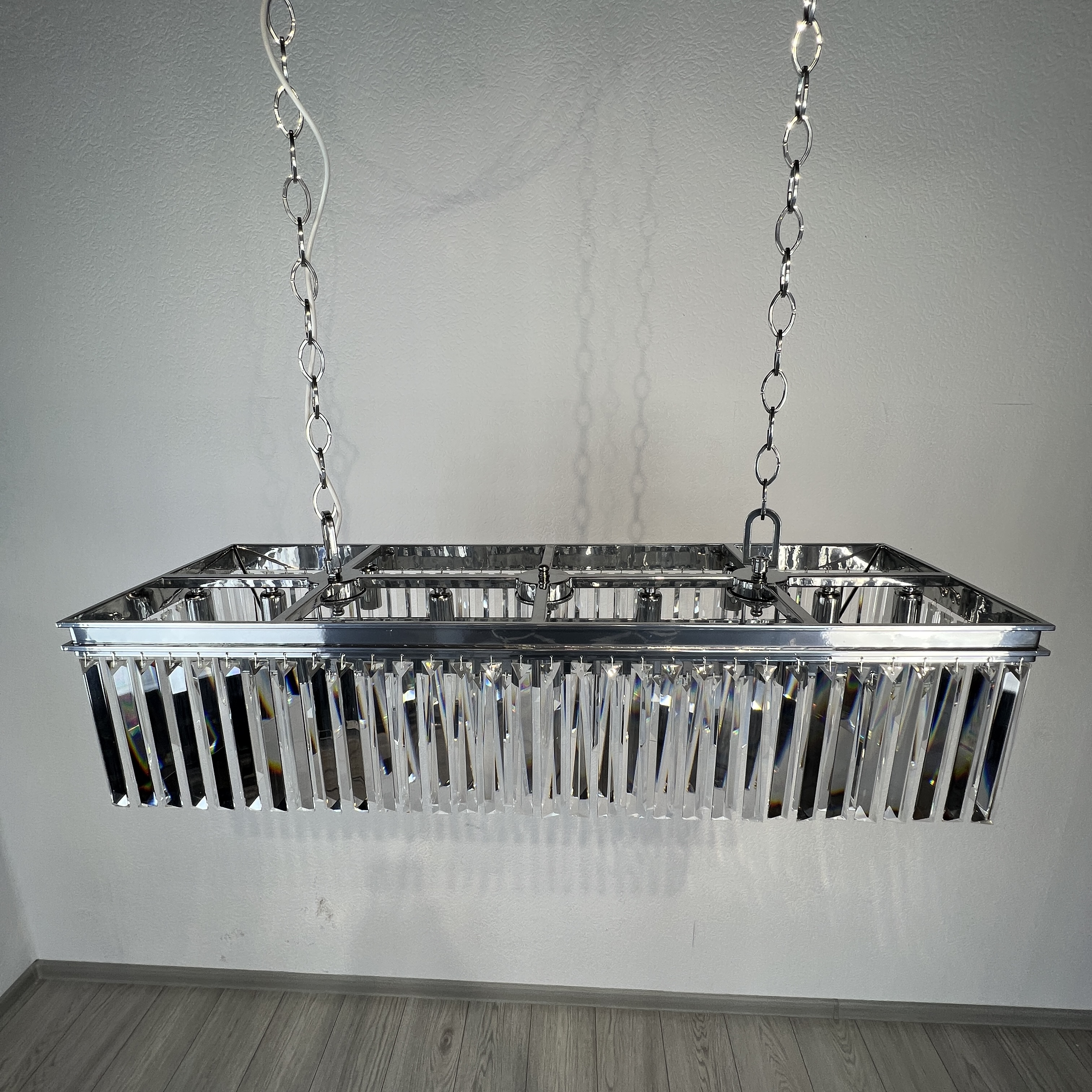 Люстра RH 1920S ODEON CLEAR GLASS FRINGE chrome 100 by ImperiumLoft