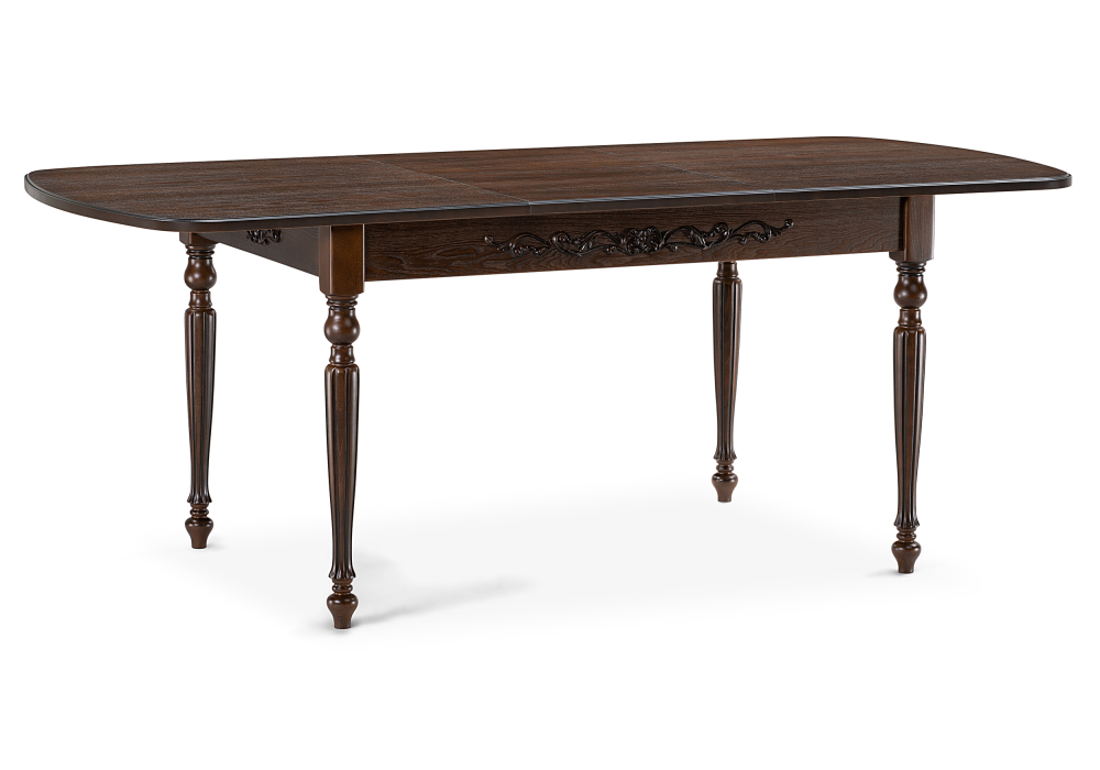 Стол деревянный Woodville Бевье орех темный / орех 483899