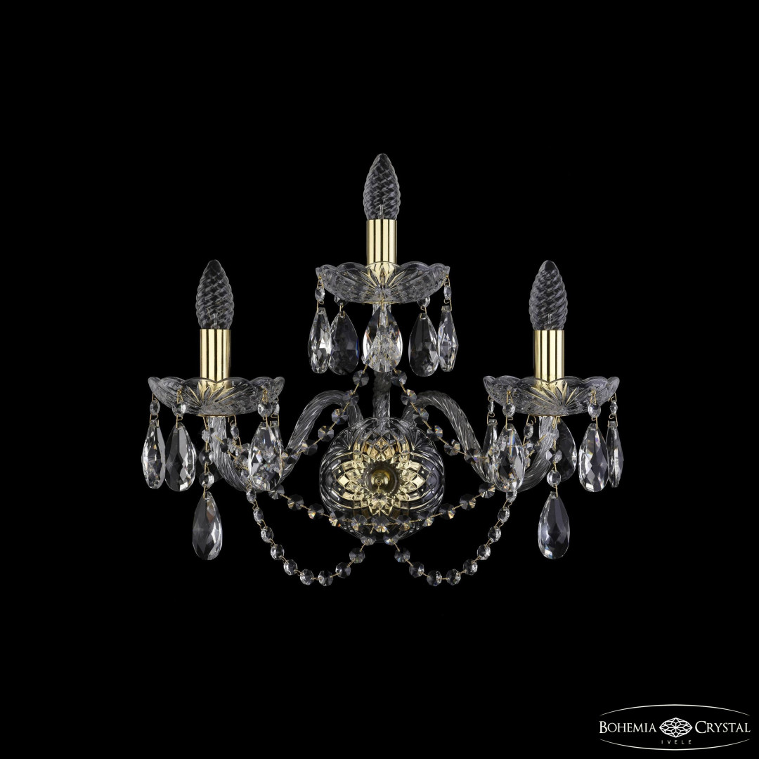 Бра хрустальные 1402B/2+1/195/XL G Bohemia Ivele Crystal