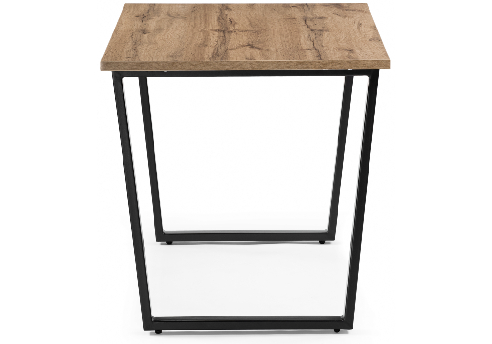 Стол деревянный Woodville Лота Лофт 140 25 мм дуб вотан / матовый черный 489611