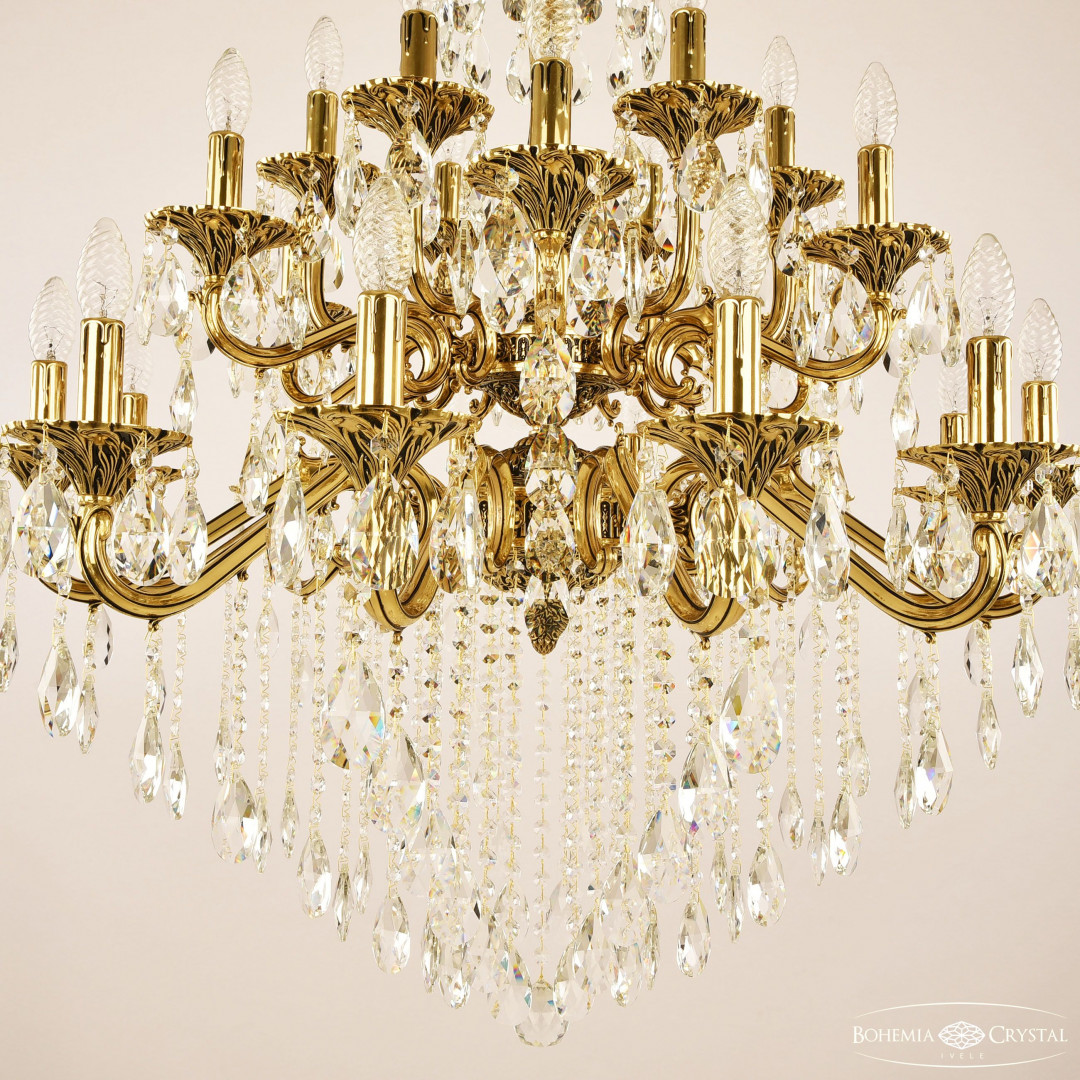 Люстра бронзовая с хрусталём 72102/12+6+6/300/2d B GB