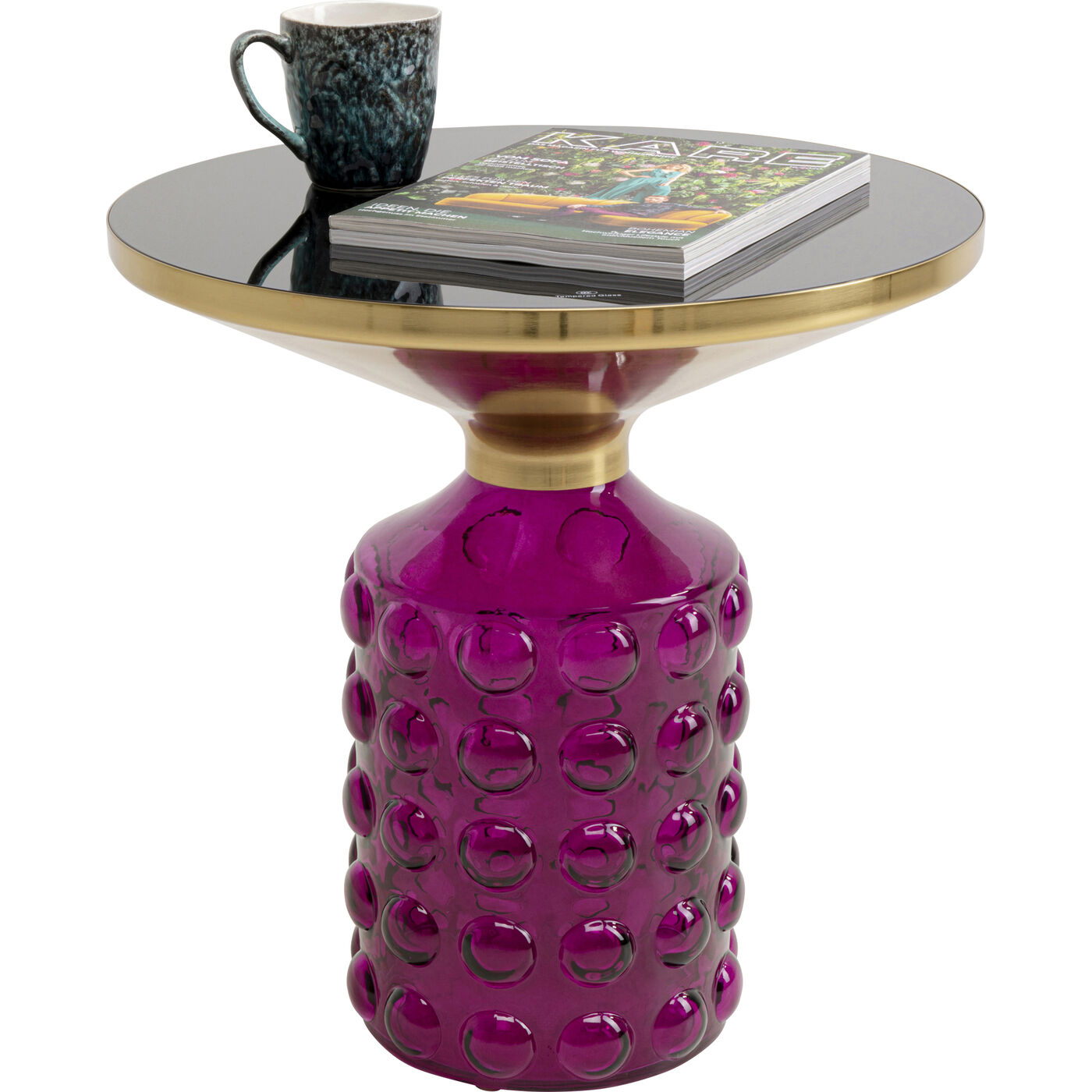 Стол приставной Lola Purple Ø50cm KARE 70649