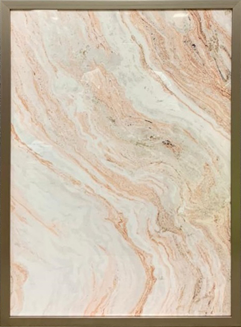 Постер "Розовый мрамор-1" в багете Garda Decor 89VOR-MARBLE1