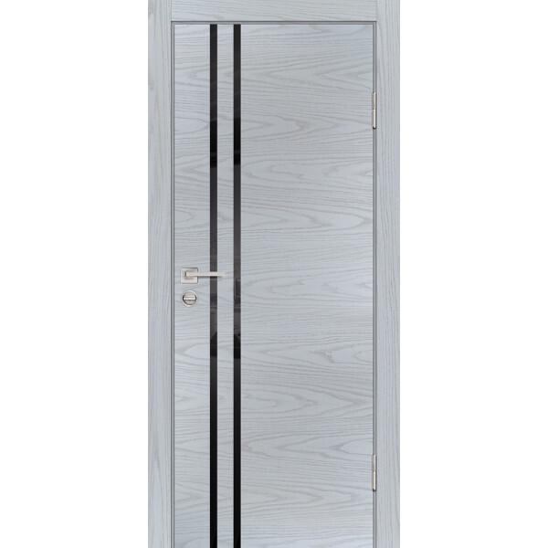 Межкомнатная дверь Graf P-11 черный лакобель Дуб скай серый (2000 х 900)