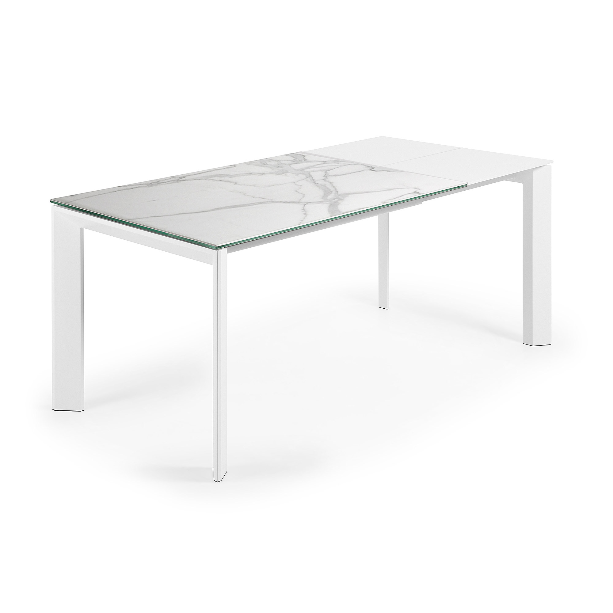 Стол Atta с белыми ножками 120(180)x80 см La Forma (ex Julia Grup)