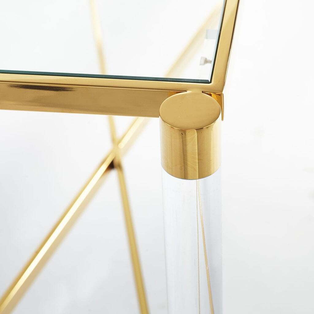 Прямоугольная золотая консоль Ясмин Louvre Home LHF010