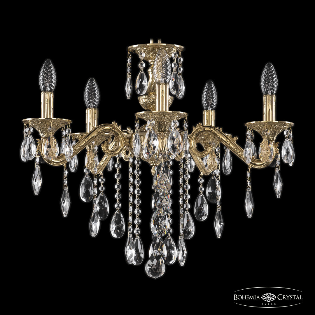 Люстра бронзовая с хрусталём 71202/5/175 B G