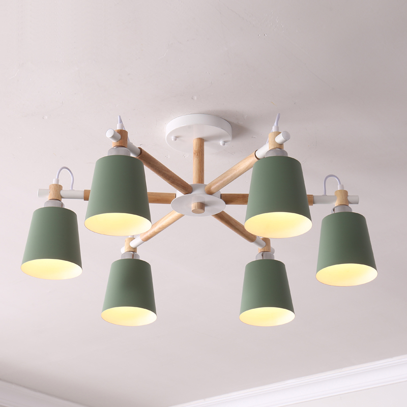 Люстра на штанге VARDA 6 lamps Green by ImperiumLoft